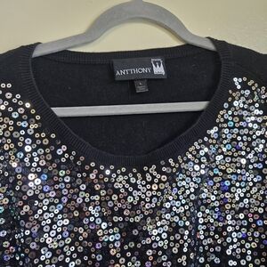 Antthony Black Sequin Women's Blouse
